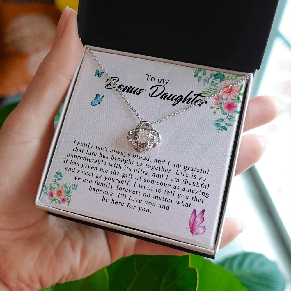 Love Knot Bonus Daughter, Step Daughter Gift, Bonus Daughter Necklace, Stepdaughter JWSN110755 B0BLP92X3Q B0BNYD1CVB