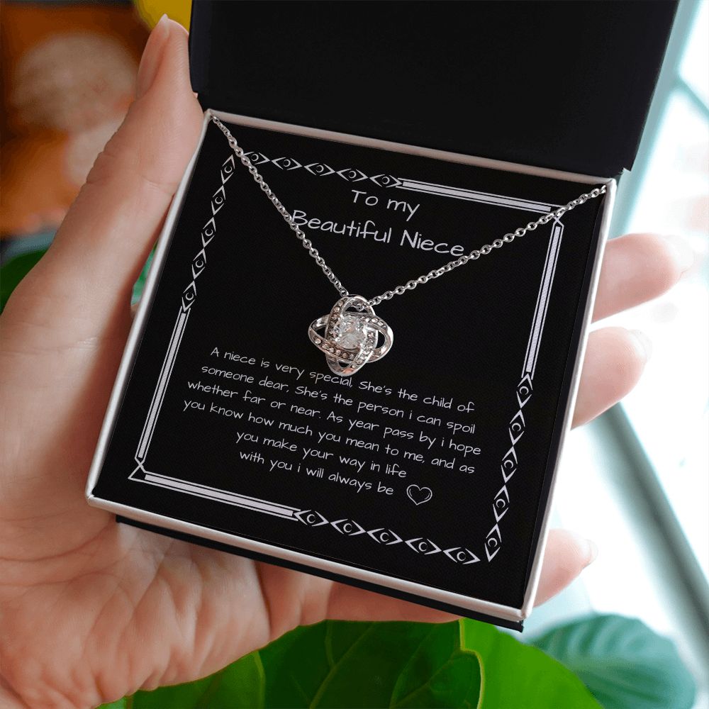The Love Knot Necklace Gift for Niece from aunt, Niece Birthday Gift W8-TN0E-8LIJ B09MF4RKRP