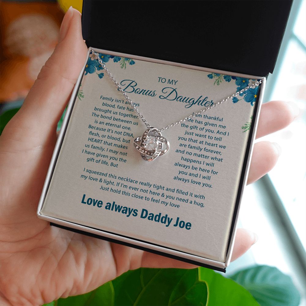 Bonus Daughter Gift, To my Bonus Daughter,Step daughter Gifts from Stepmom,Stepdaughter Gift, Bonus Daughter, Bonus Daughter Necklace JWSN110736 (Custom)