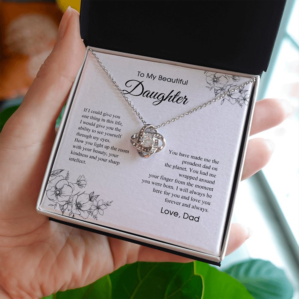 Daughter Gift (From Dad) | Father to Daughter Necklace, Birthday Gift To Daughter From Dad, Daughter Necklace, Proud Dad, Christmas Gift 2711031 B0BNFVSBH8