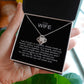 To my wife sterling silver love knot necklace 04127