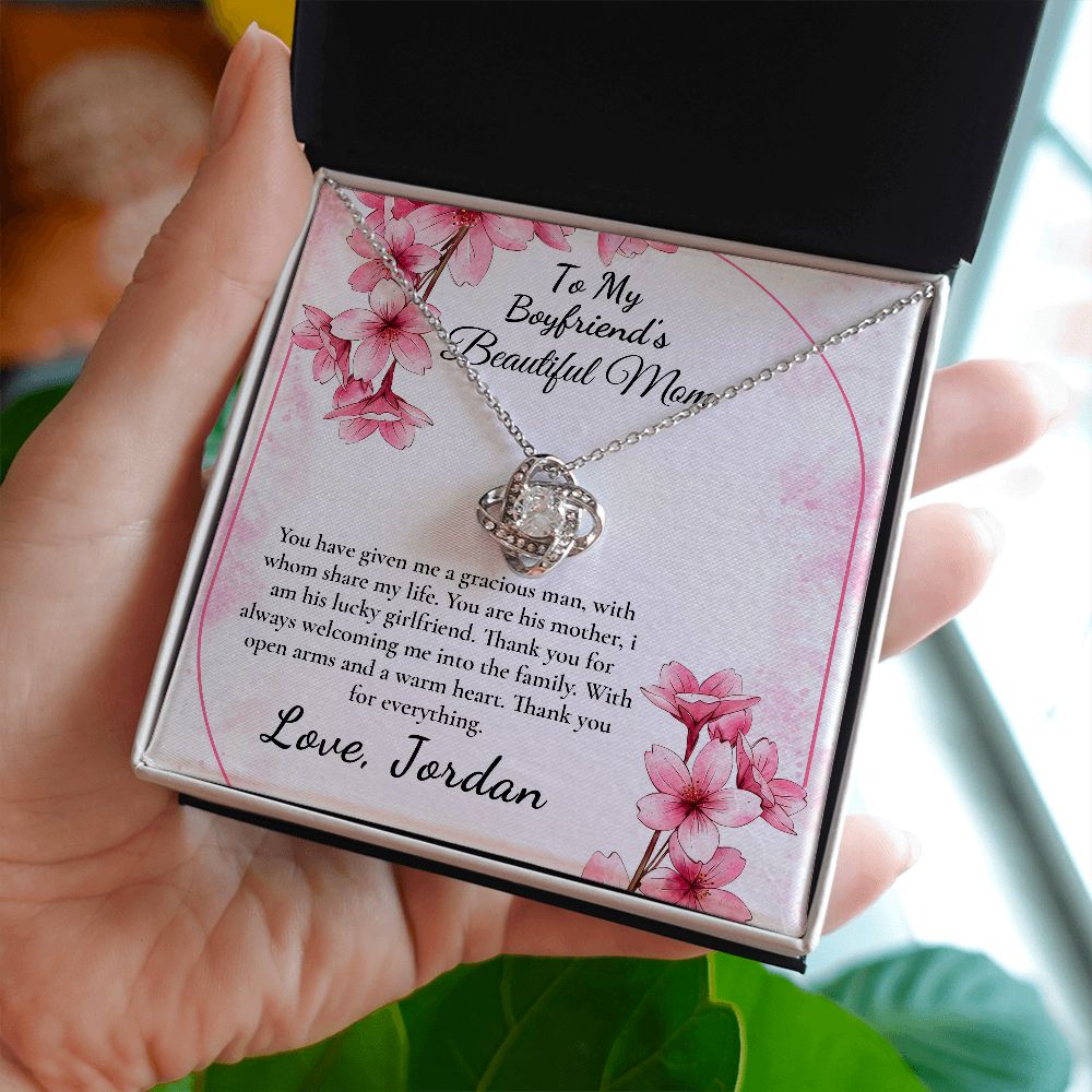 Boyfriend Mom Necklace, Gift for Boyfriend Mother, Birthday Gift, Boyfriends Mom Christmas Gift, Mothers Day Gift for Boyfriends Mom VC2311 (Jordan)
