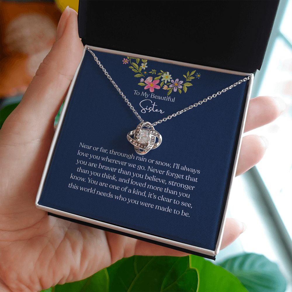 Love Knot Necklace To My Sister Gift For Sister's Birthday Gift From Brother ttstore-1012-01x1 B0BPN65QBS
