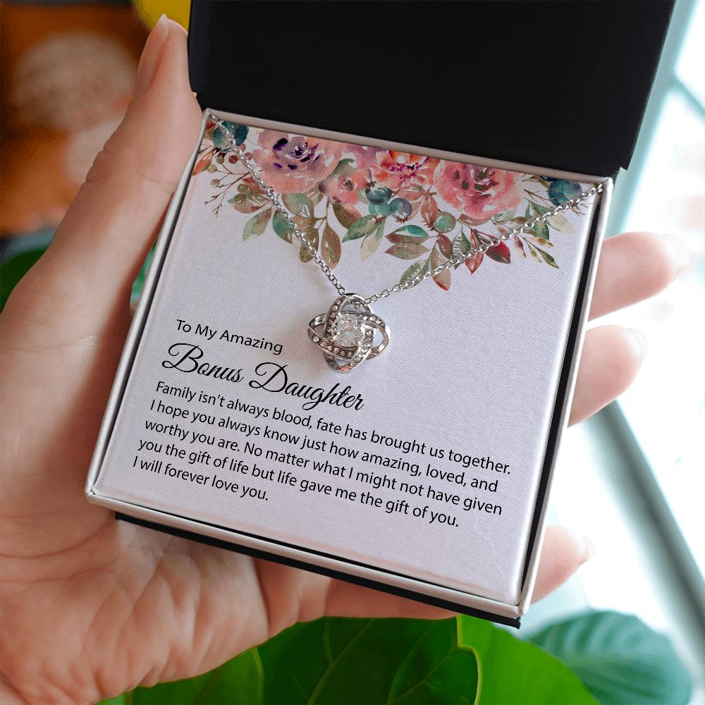 Bonus Daughter Gift, To my Bonus Daughter, Bonus Daughter Necklace JWSN-110742 B0BLP8YQV4