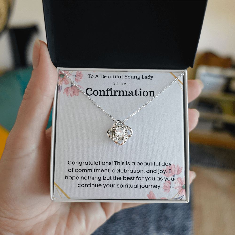 The Meaningful Confirmation Gifts for Your Loved Ones, Confirmation Gifts for Girls, Personalized Gifts for Her, Love Knot, Confirmation Necklace SNJW23-280206