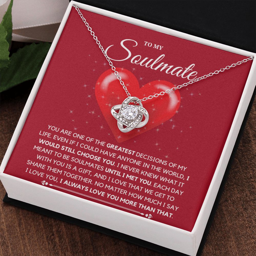 To My Soulmate Necklace: A Meaningful Gift for Your One True Love, Soulmate Gift, Love Necklace Gifts Hers, Gift For Love Of My Life SNJW23-270213