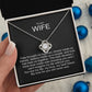 To my wife sterling silver love knot necklace 04127