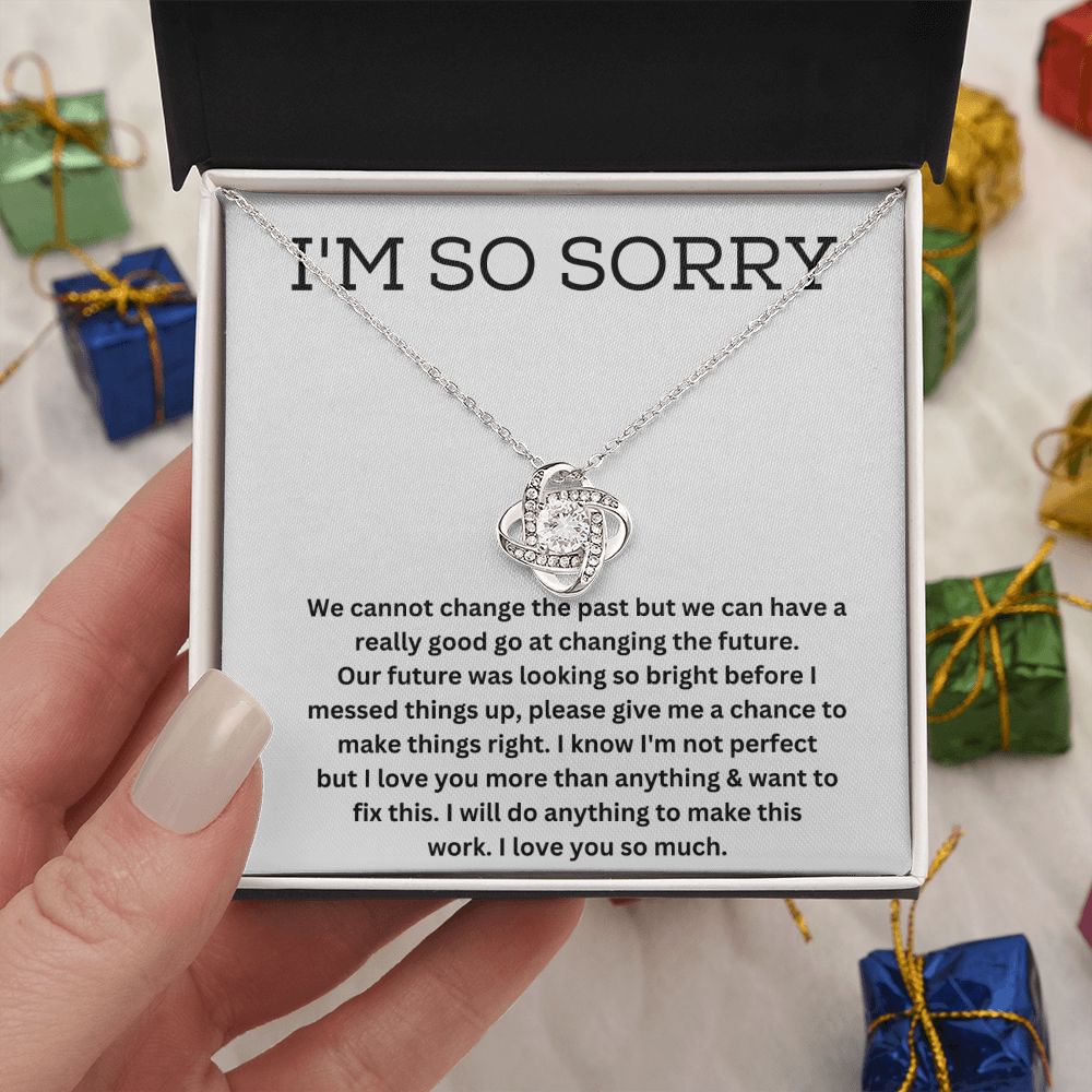 Apologize with Style-Stunning Necklaces for Saying Sorry to Your Loved One, Apology Necklace For Her, Forgiveness Gift For Girlfriend, I'm Sorry Necklace Gift For Wife SNJW23-020301