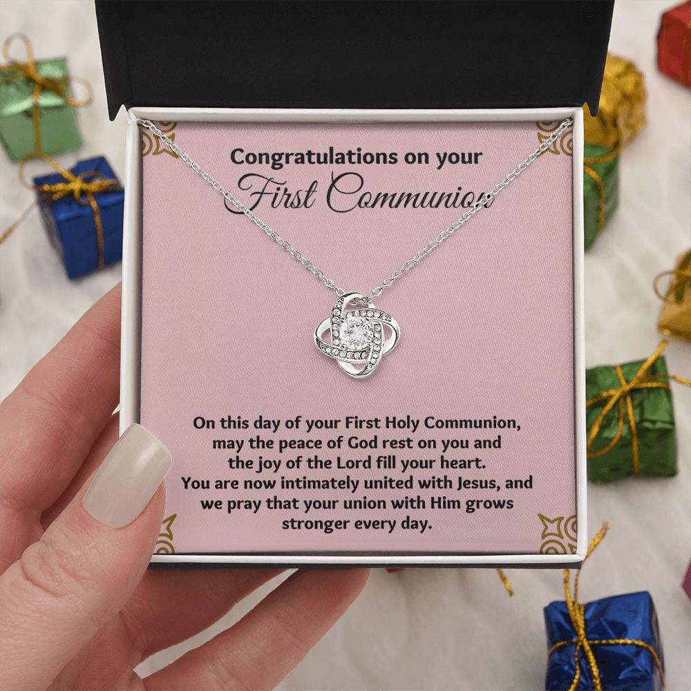 "Celebrate Your Daughter's First Communion with Unique and Personalized Gift Necklace"
