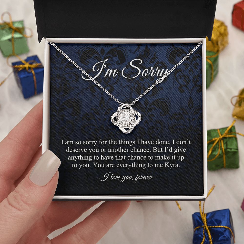 Love Knot, Apology Gift For Her, Forgiveness Gift, I'm Sorry Necklace JWSN110634 (Custom 1512)