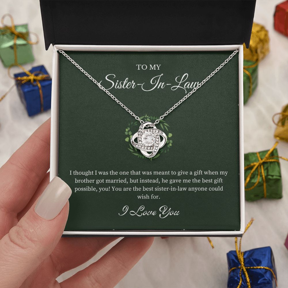 To My Sister-In-Law Necklace - Elegant Gift with a Meaningful Message, Sister in Law Gift from Bride, Gift for Sister in Law SNJW23-240207