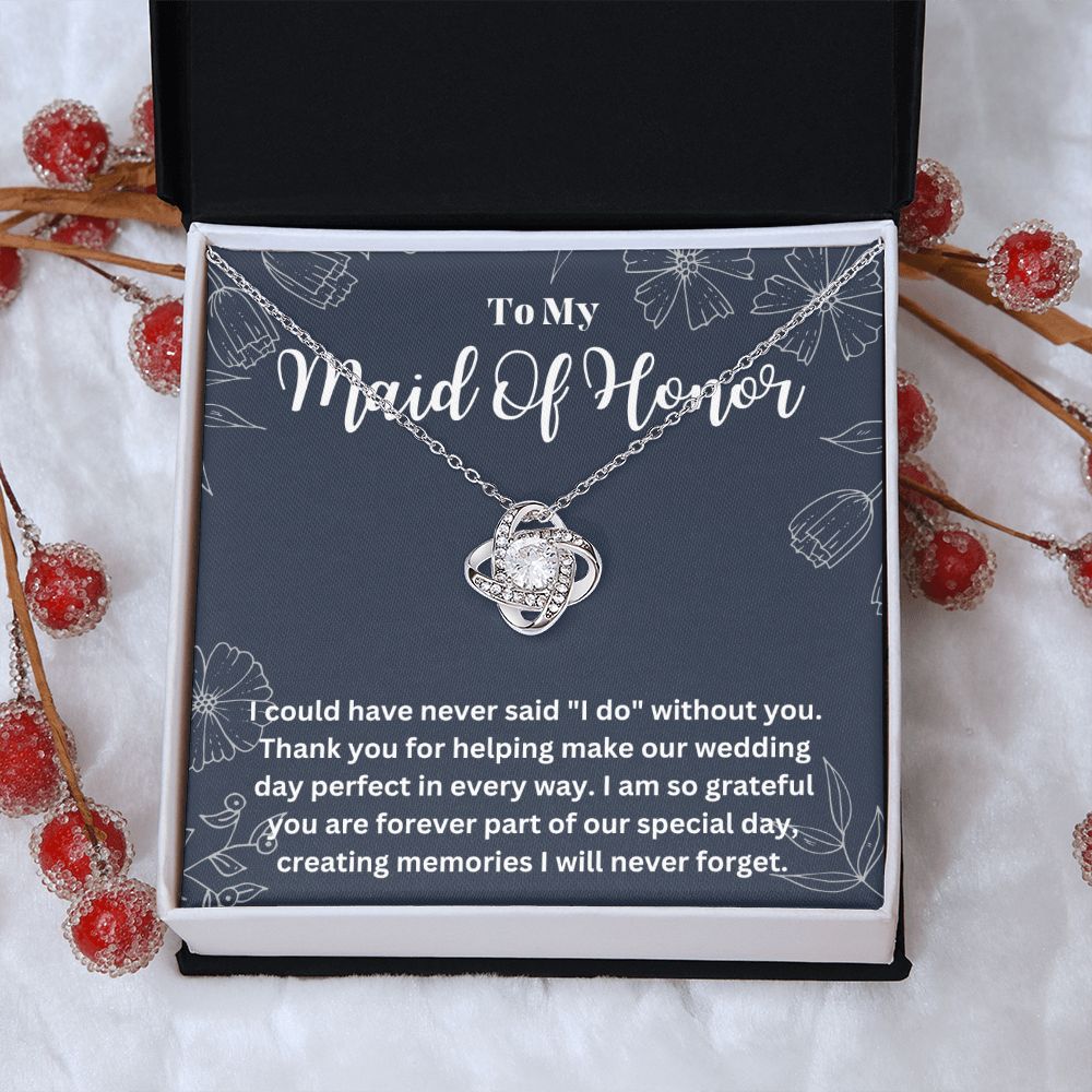 Maid of Honor Necklace - A Token of Appreciation - A Thoughtful Gift for the Bride's Right-Hand Woman-