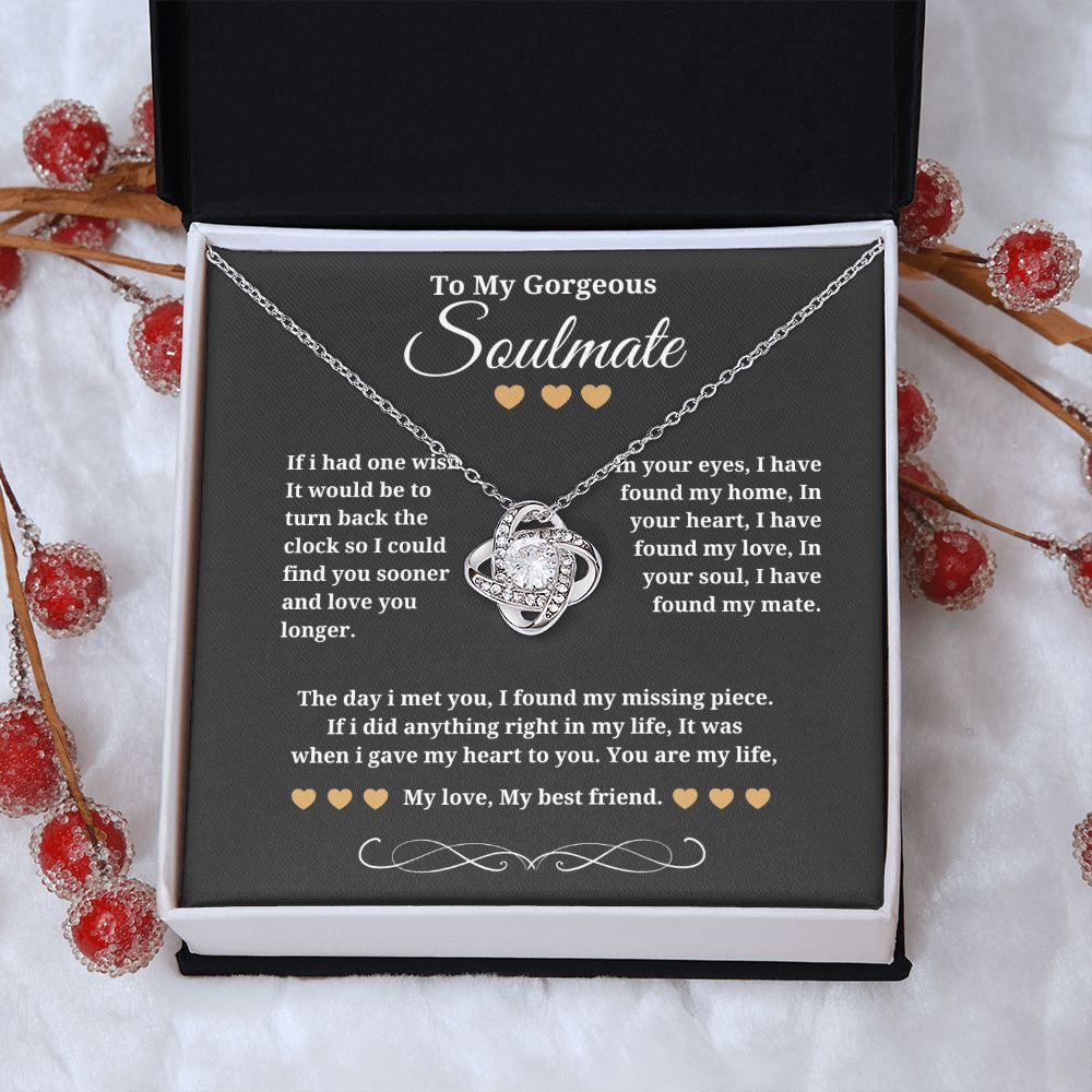 Soulmate Gifts for Her: Celebrate Your Connection with a Beautiful Necklace, Jewelry Gift Her, Love Necklace Gifts For Her, Soulmate Gift, Soulmate Jewelry SNJW23-270209