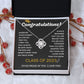 College Graduation Necklace with Custom Name and Year - Unique and Memorable Graduation Gift Idea