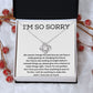 Apologize with Style-Stunning Necklaces for Saying Sorry to Your Loved One, Apology Necklace For Her, Forgiveness Gift For Girlfriend, I'm Sorry Necklace Gift For Wife SNJW23-020301