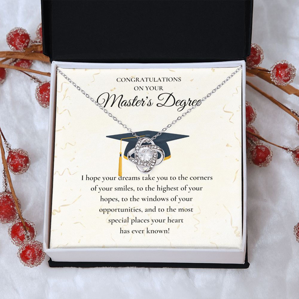 Thoughtful Master's Degree Graduation Gifts, how Your Pride with a Personalized Master's Graduation Gift, Master's Degree Graduation Gift Necklace, Masters Graduation Gift SNJW23-040302