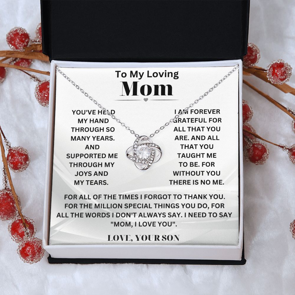 Personalized Necklace for Mom from Son – Thoughtful Gift with Message Card