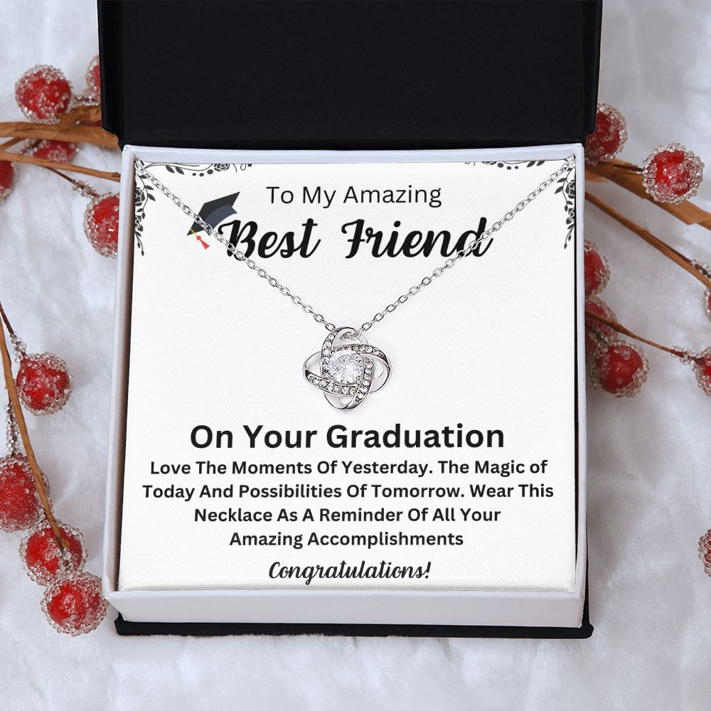 Celebrate Your Best Friend's Journey with a Beautiful and Personalized Graduation Necklace - The Ultimate Graduation Gift