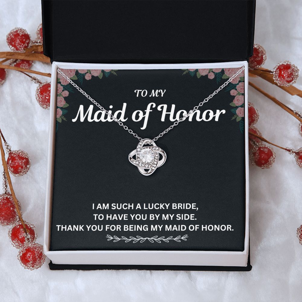 Elegant Maid of Honor Necklace - A True Friend Deserves the Best - A Heartfelt Gift for Your Maid of Honor