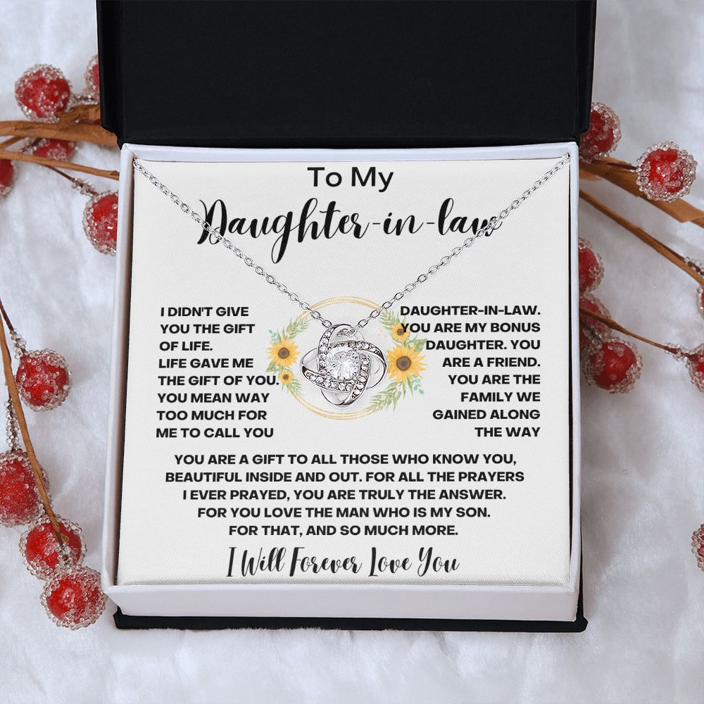 Daughter-in-Law Necklace - A Meaningful and Timeless Gift from Mother-in-Law - Elegant Necklace for Birthdays, Holidays, or Just Because