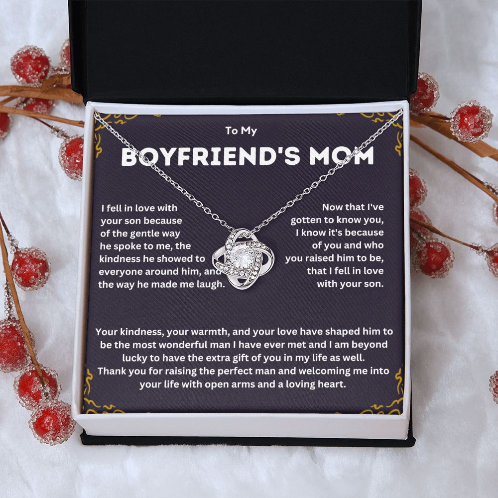 Eternal Love Boyfriend's Mom Necklace - A Gift of Endless Love and Appreciation  - A Thoughtful Gift of Gratitude and Love
