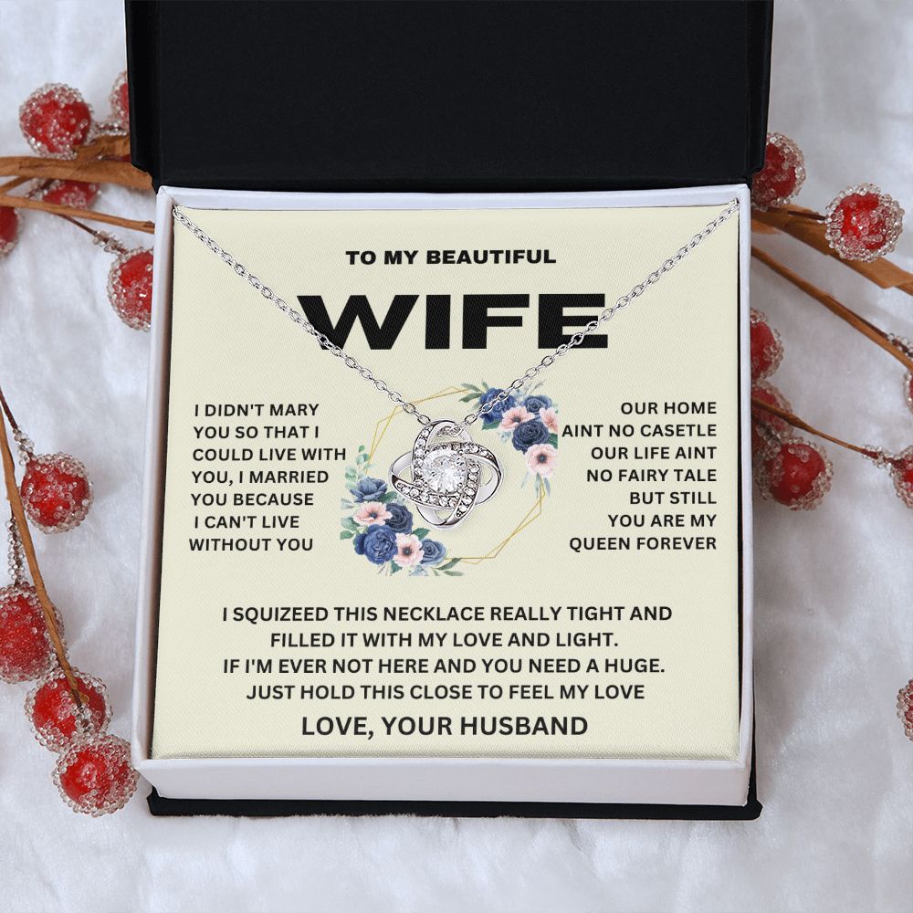 "You Are My Forever" Wife Necklace - A Romantic Gift for Anniversaries, Valentine's Day, or Birthdays - Elegant Design for Any Occasion - From Husband to Wife