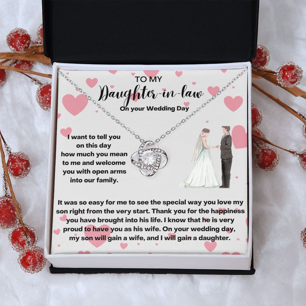 Beautiful Necklace for Daughter-in-Law with Special Message - Show Your Love and Appreciation - Daughter-in-Law Necklace with Message Card
