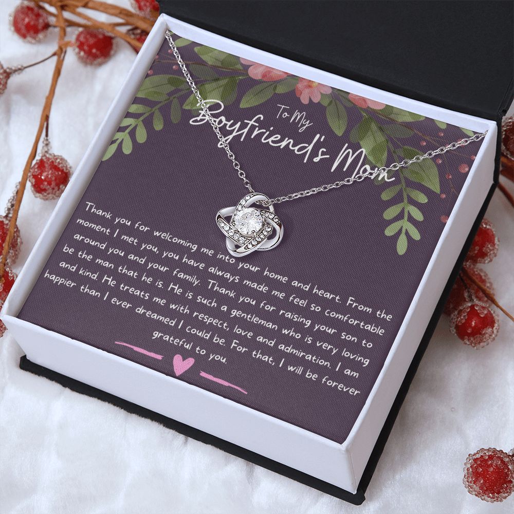 To My Boyfriend's Mom Necklace - Meaningful Boyfriend Mom Gift for Mother's Day and Beyond - The Perfect Necklace for Your Boyfriend's Mom