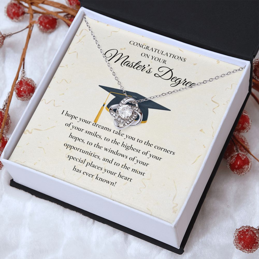 Thoughtful Master's Degree Graduation Gifts, how Your Pride with a Personalized Master's Graduation Gift, Master's Degree Graduation Gift Necklace, Masters Graduation Gift SNJW23-040302