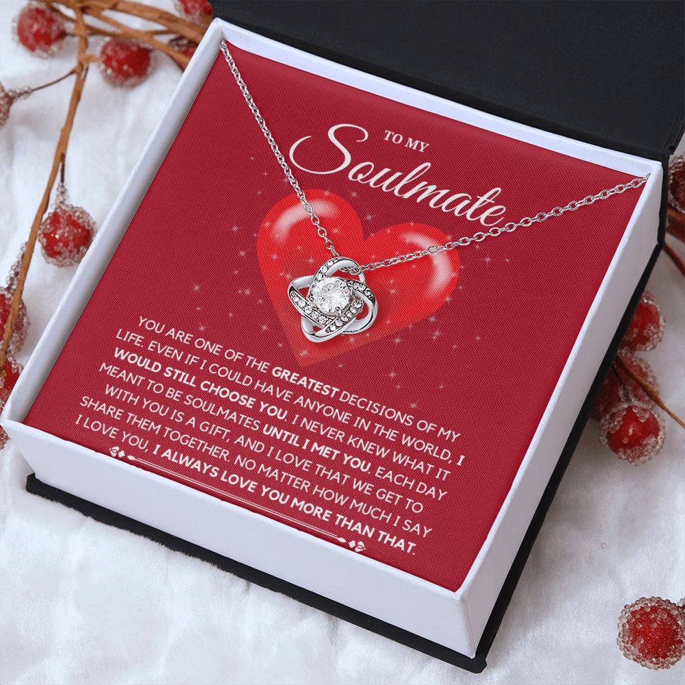 To My Soulmate Necklace: A Meaningful Gift for Your One True Love, Soulmate Gift, Love Necklace Gifts Hers, Gift For Love Of My Life SNJW23-270213