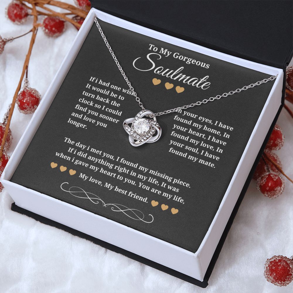 Soulmate Gifts for Her: Celebrate Your Connection with a Beautiful Necklace, Jewelry Gift Her, Love Necklace Gifts For Her, Soulmate Gift, Soulmate Jewelry SNJW23-270209