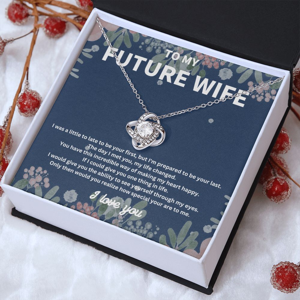 "Unique Future Wife Necklace - Thoughtful Fiancé Gift for Her | To My Beautiful Future Wife Message Card Included"