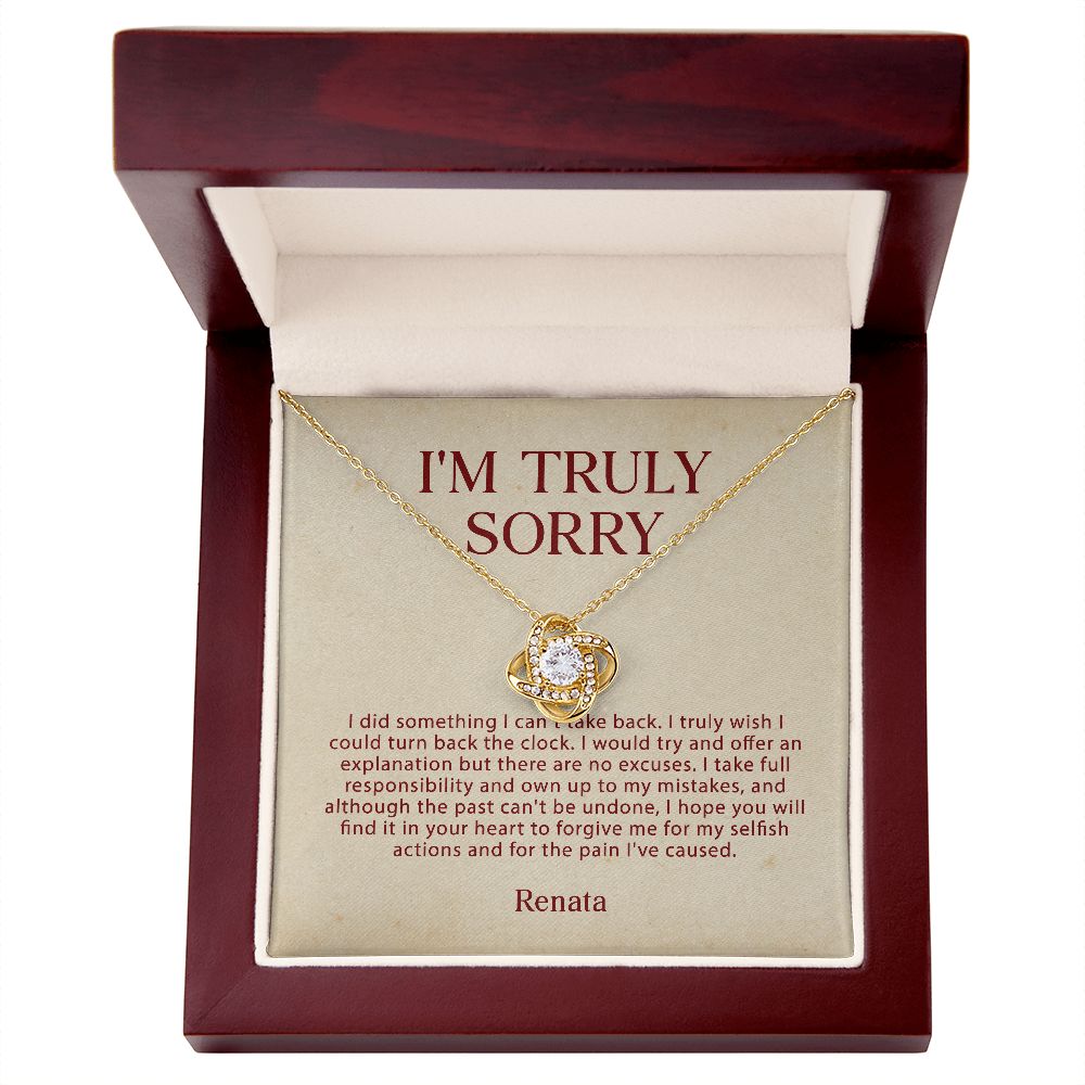 I'm Sorry Gift, Sorry Card, Apology Necklace, Sorry Gift Wife, Sorry Gift Girlfriend, Sorry Gift Friend, Forgive me Jewelry, Sorry Partner JWSN110638 (Custom)