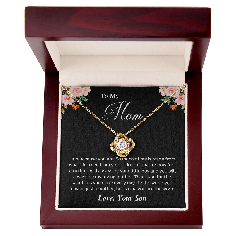 To my Mom Necklace, Love Knot Necklace, Mom Necklace from Son B0BY8QQ6YK