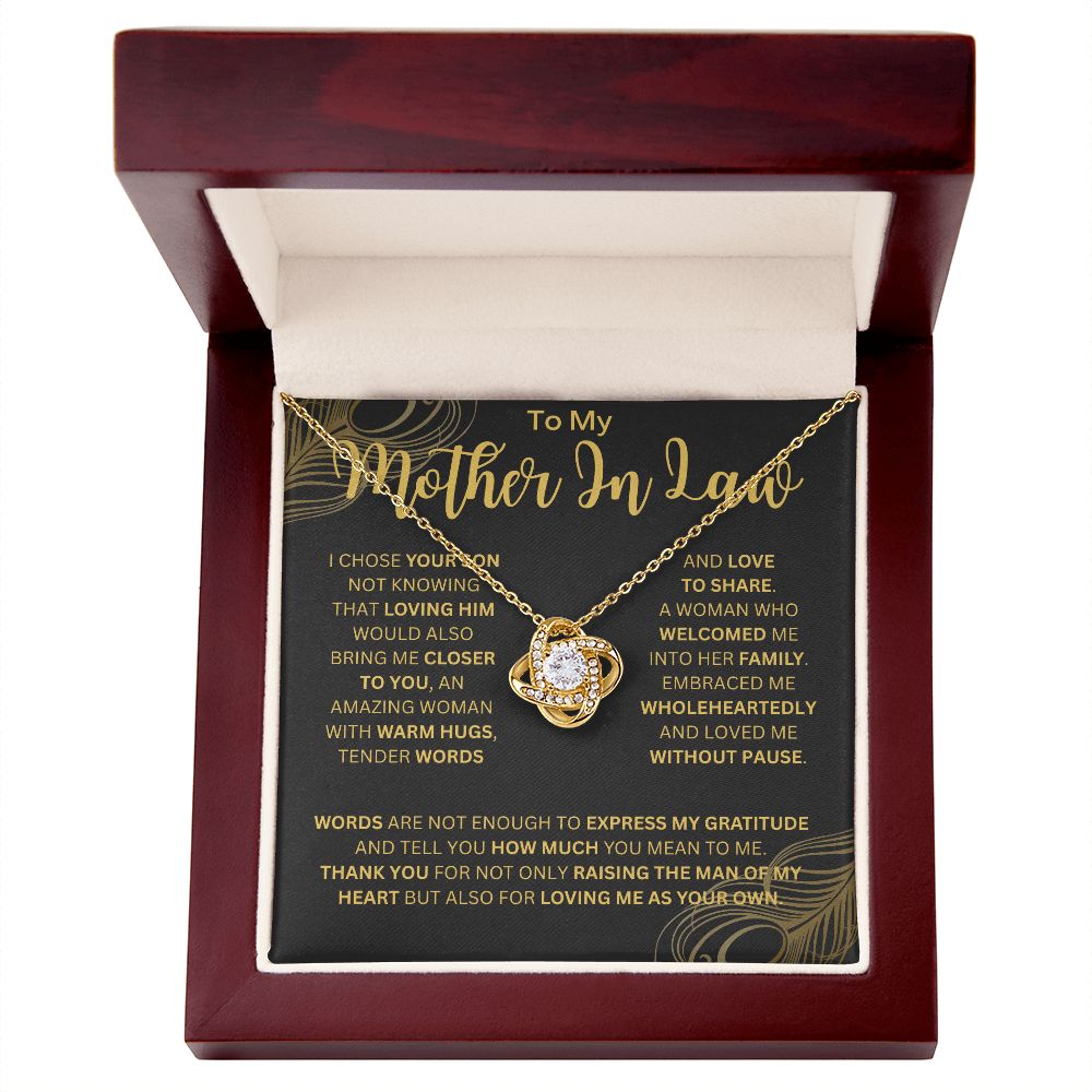 Heartfelt Christmas Gift for Mother-in-Law: Daughter-in-Law Necklace with Message Card