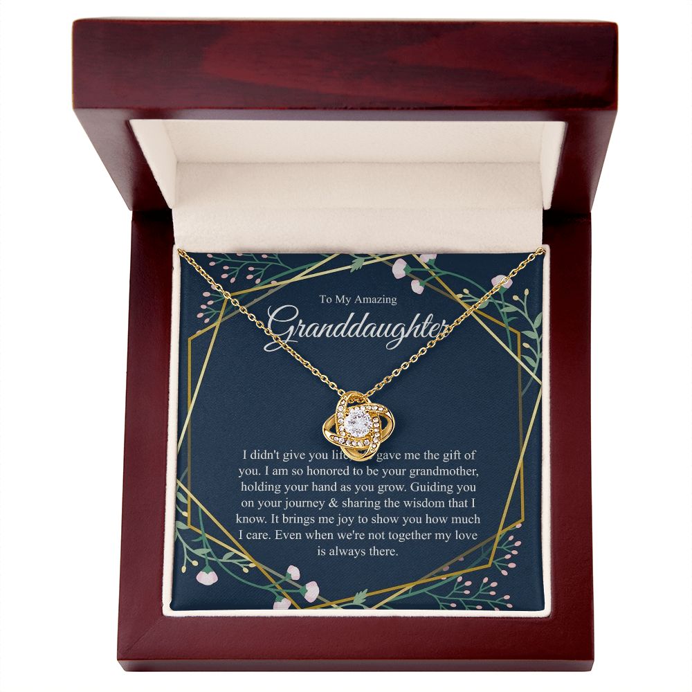 Love Knot, To My Granddaughter Gift From Grandmother,Grandma And Granddaughter Necklace, Granddaughter Mother's Day Gift, Granddaughter Gift 07121sweetgift ttstore-0712-1x9