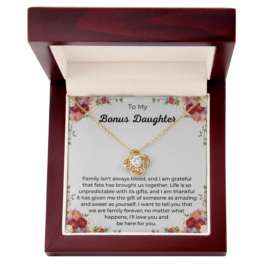 Bonus Daughter Gift - Express Your Love to Your Bonus Daughter with Our Sterling Silver Necklace, Stepmom, Stepdad to daughter, Bonus Daughter Necklace SNJW23-010321