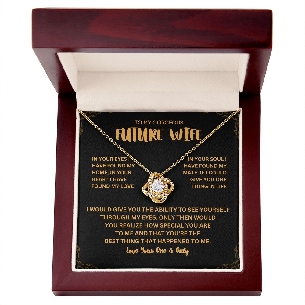To My Beautiful Future Wife Necklace - A Heartfelt Gift That Will Make Her Heart Melt | Unique Message Card Included