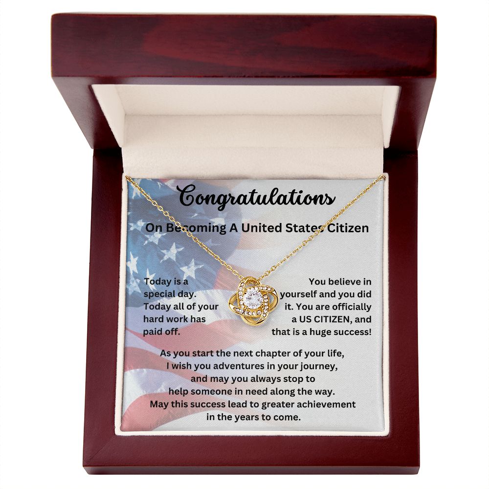 Show Off Your American Pride with Our Unique Citizenship Gifts Necklace - Perfect for Women and New US Citizens