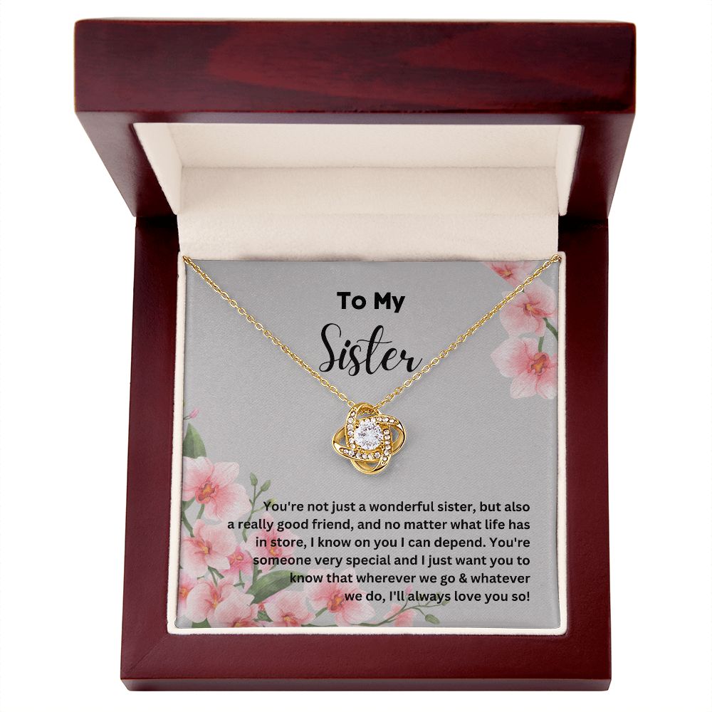 Sisters Necklace with Sentimental Message Card - Thoughtful Gift for Sister - Meaningful Gift for Sisters from Sister