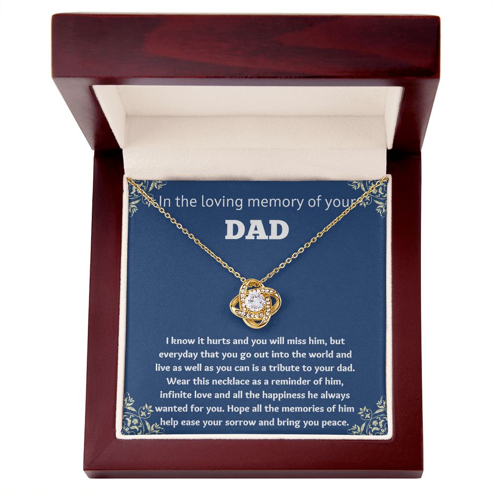 Loss of Dad Memorial Necklace - Sympathy Gift for Grieving Family Members