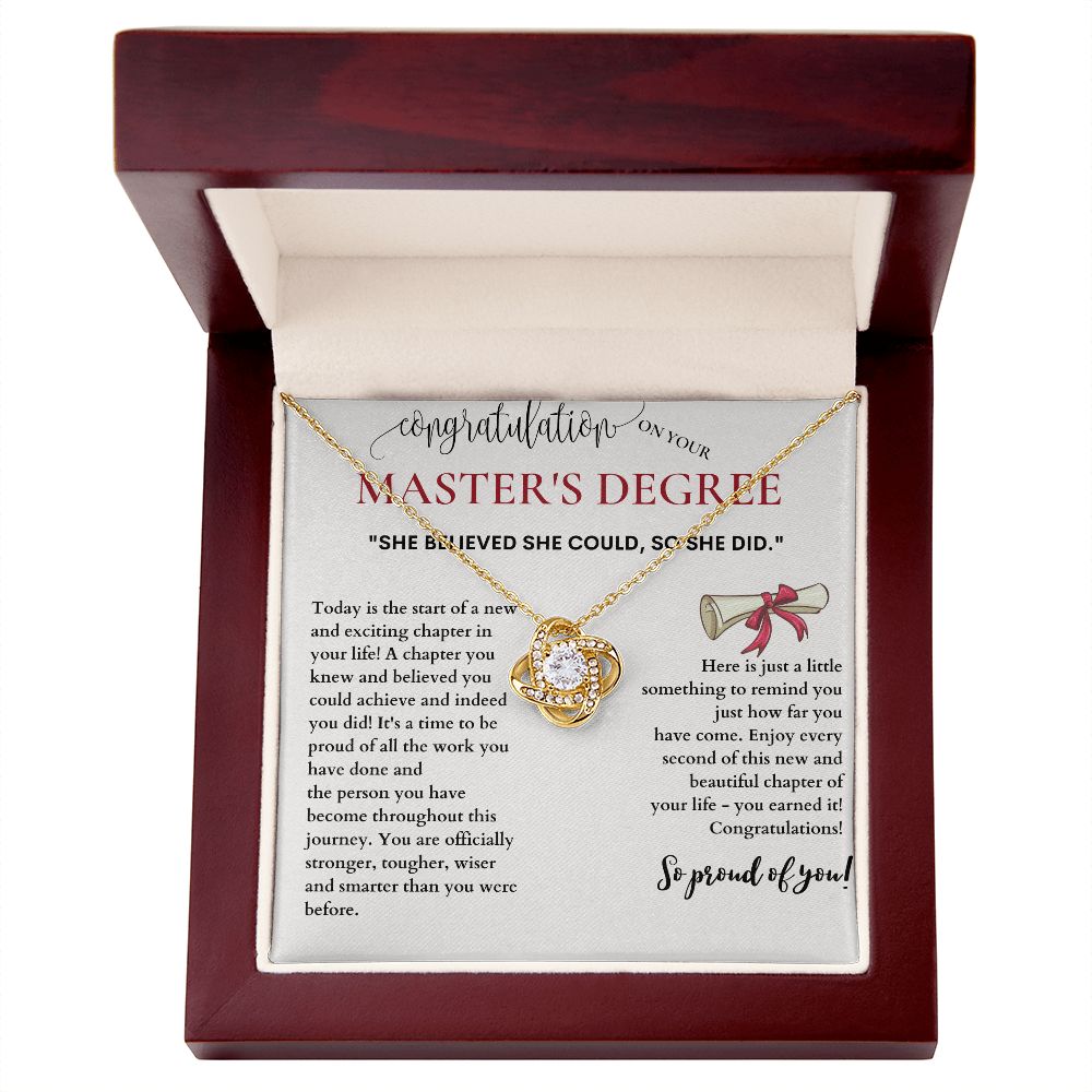 Masters Graduation Gift, Give a Gift That Will Last a Lifetime with a Master's Degree Graduation Necklace, Masters Degree, Masters Degree Gift, Masters Gift, Masters Grad Gift, MBA Graduation Gift SNJW23-040304