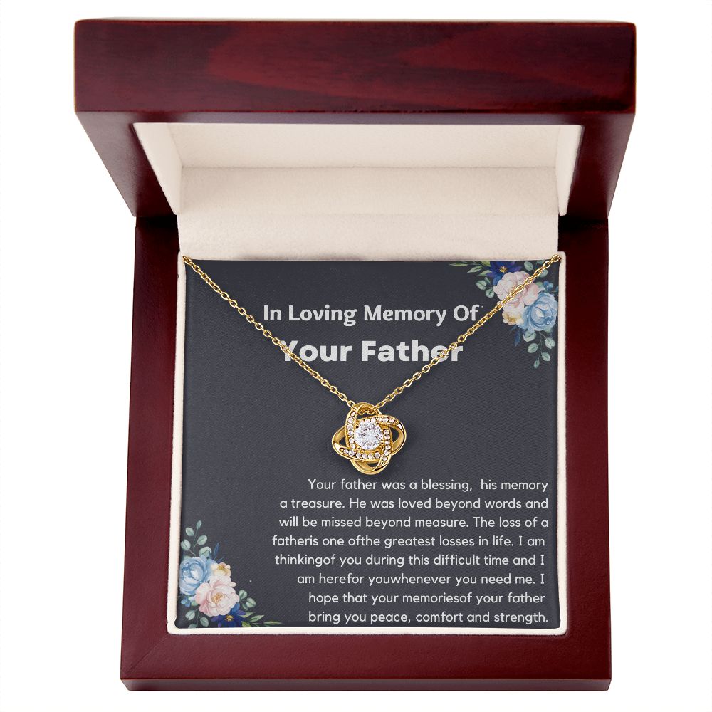 Remembering Dad - Sympathy Necklace for Loss of Father, Memorial Gift for Daughter or Son