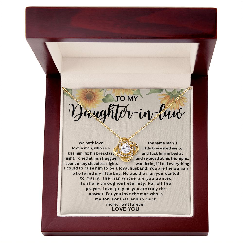 Elegant Daughter-in-Law Necklace - Meaning Gift for Mother-in-Law, Birthday, Christmas, or Any Occasion