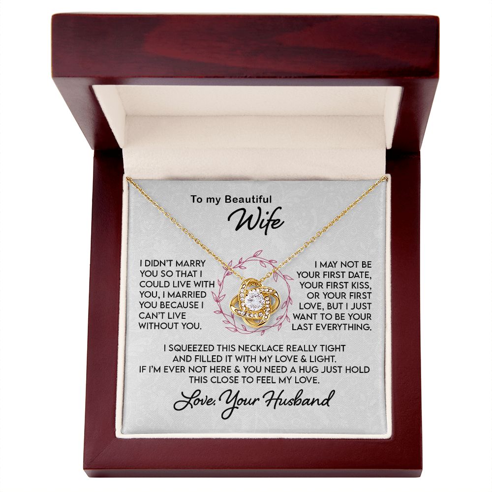 Necklace Gift for Wife - I Can't Live Without You Necklace B09WLF9MYW