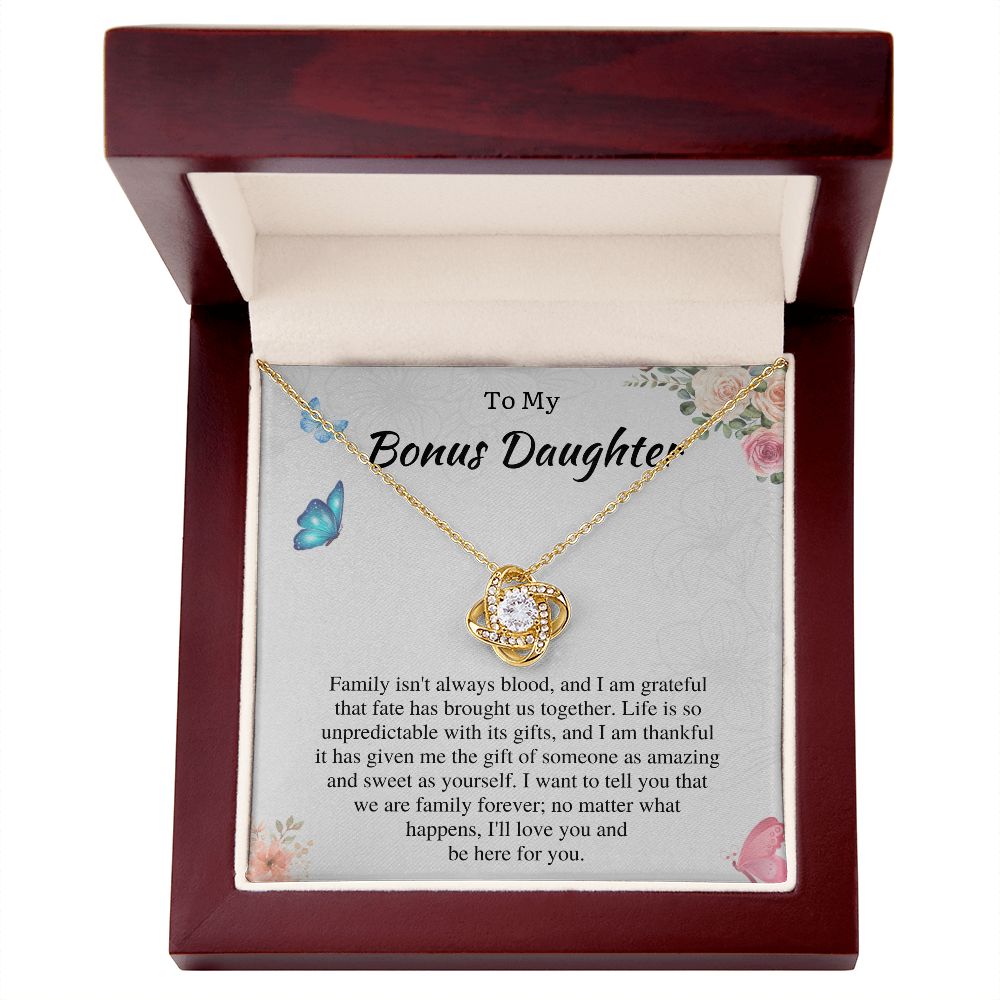 To My Bonus Daughter Necklace - Show Your Bonus Daughter How Much She Means to You with a Unique Gift, Stepdaughter Gift, Bonus Daughter SNJW23-010318