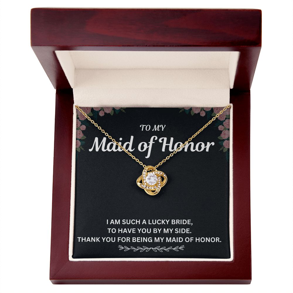 Elegant Maid of Honor Necklace - A True Friend Deserves the Best - A Heartfelt Gift for Your Maid of Honor