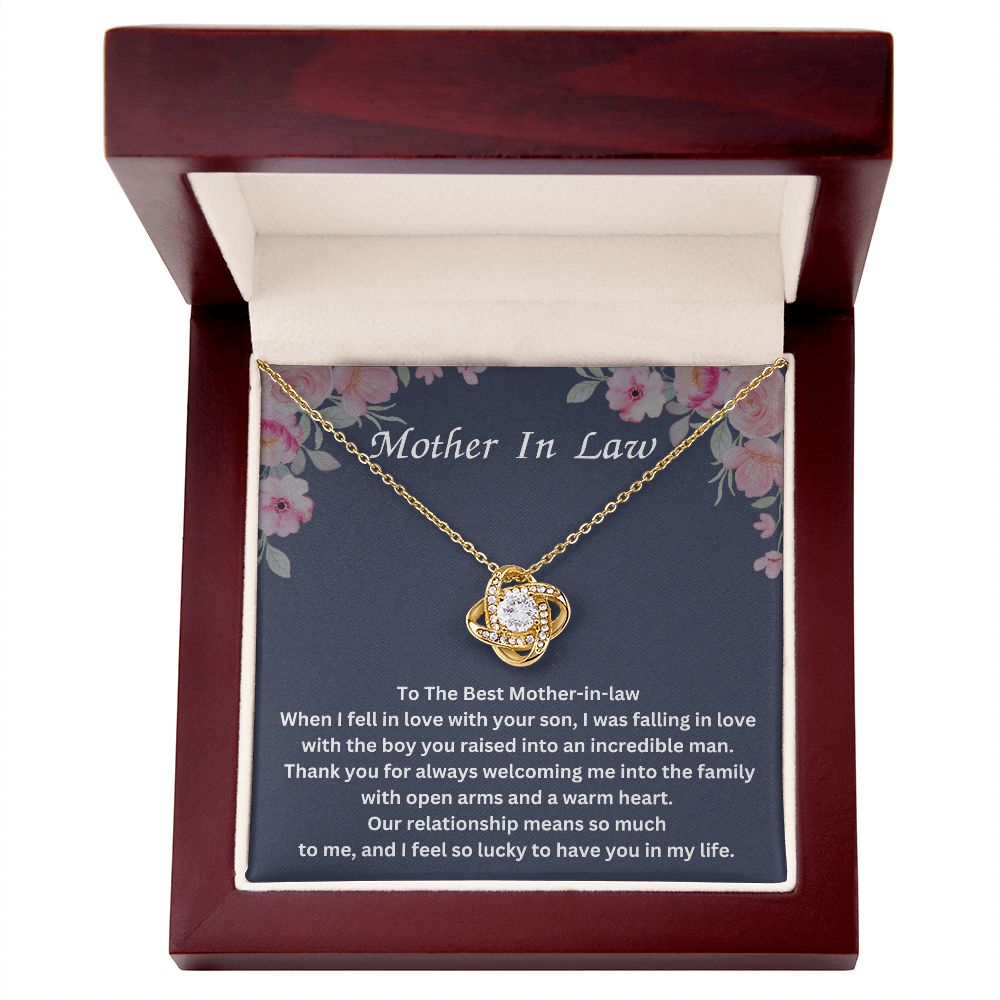 Charming Daughter-in-Law Necklace with Message Card: Thoughtful Christmas Gift for Mother-in-Law