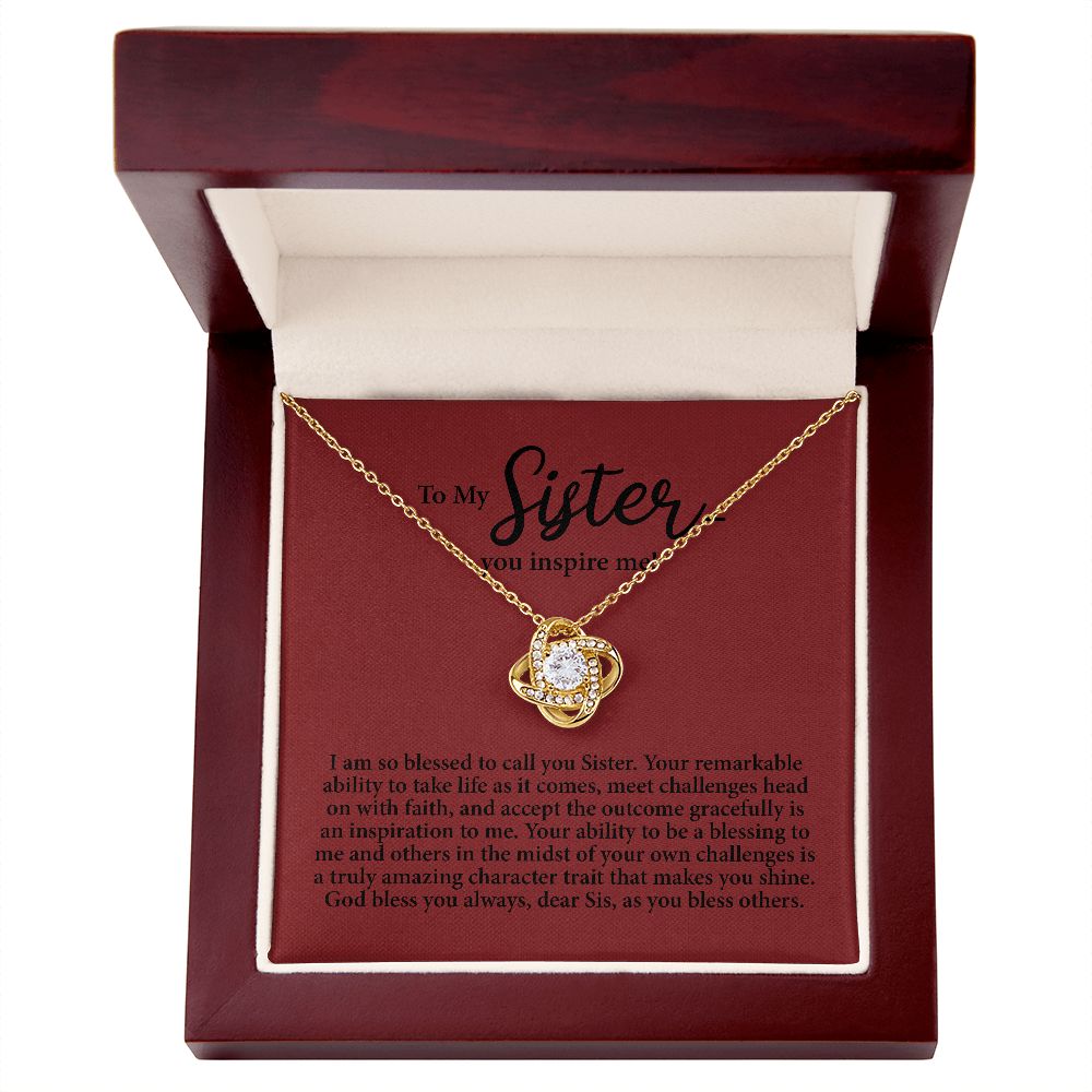 The Love Knot Necklace Sister Gift B09QFPVFDL