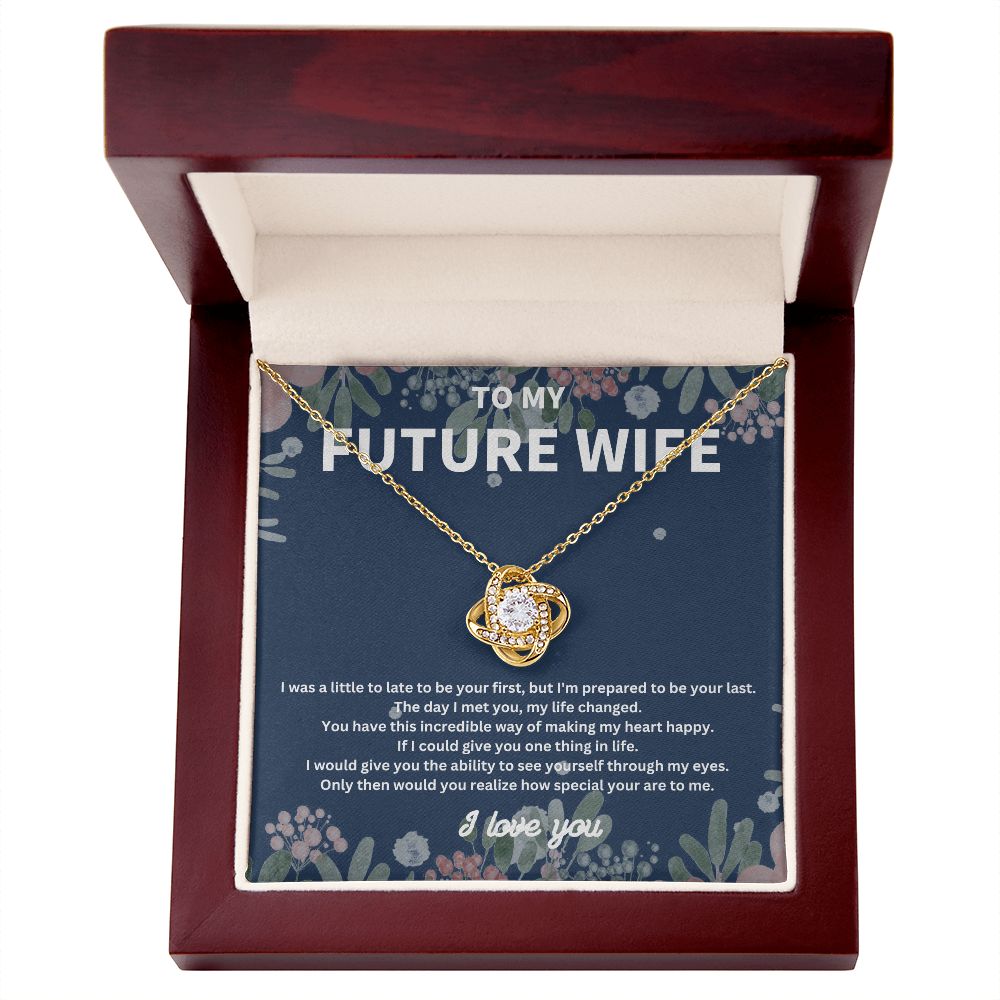 "Unique Future Wife Necklace - Thoughtful Fiancé Gift for Her | To My Beautiful Future Wife Message Card Included"